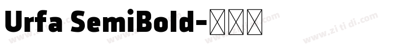 Urfa SemiBold字体转换